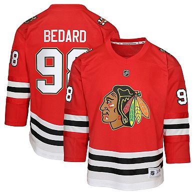 Youth Connor Bedard Red Chicago Blackhawks Centennial Alternate Replica Player Jersey