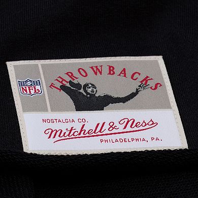 Women's Mitchell & Ness Black Jacksonville Jaguars Throwback Cropped Long Sleeve Rugby Polo
