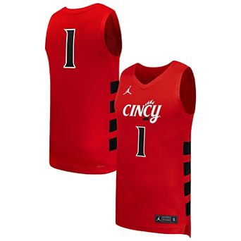 Men's Nike #1 Red Cincinnati Bearcats Replica Basketball Jersey