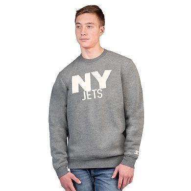 Men's Starter Charcoal New York Jets Assist Sweatshirt