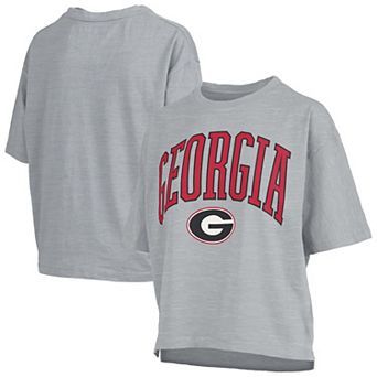 Women's Pressbox Gray Georgia Bulldogs Nelson T-Shirt