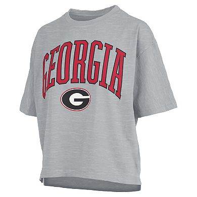 Women's Pressbox Gray Georgia Bulldogs Nelson T-Shirt