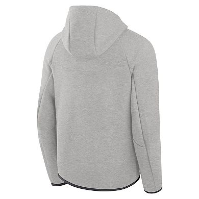 Men's Nike Heather Gray Penn State Nittany Lions Tech Fleece Full-Zip Windrunner Hoodie