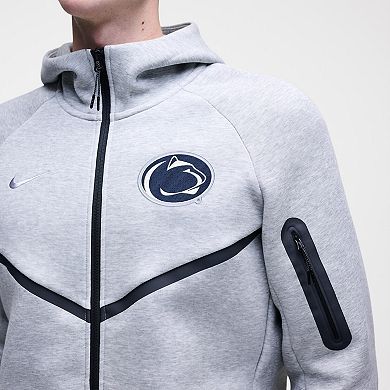 Men's Nike Heather Gray Penn State Nittany Lions Tech Fleece Full-Zip Windrunner Hoodie