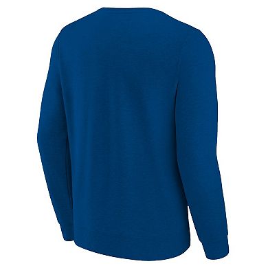 Men's Mitchell & Ness Heather Blue Dallas Mavericks Hardwood Classics Big & Tall Crewneck Sweatshirt