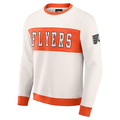 Men's Darius Rucker Collection by Fanatics Cream Philadelphia Flyers Colorblock Pullover Sweatshirt
