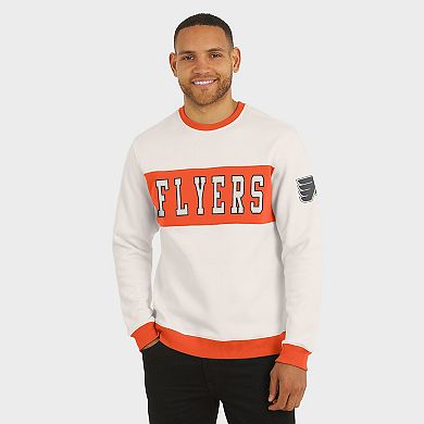 Men's Darius Rucker Collection by Fanatics Cream Philadelphia Flyers Colorblock Pullover Sweatshirt
