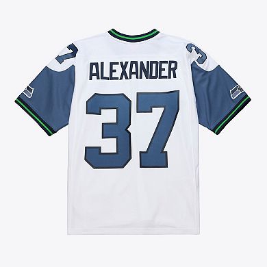 Men's Mitchell & Ness Shaun Alexander White Seattle Seahawks 2005 Legacy Throwback Replica Jersey