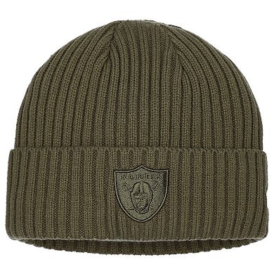 Youth New Era Olive Las Vegas Raiders Color Pack Cuffed Knit Hat