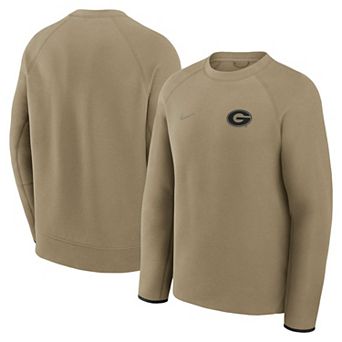 Men's Nike Olive Georgia Bulldogs Tech Fleece Raglan Sweatshirt