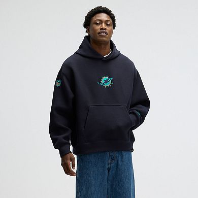 Men's Nike Pitch Blue Miami Dolphins 2025 Rivalries Collection Oversized Tech Fleece Hoodie