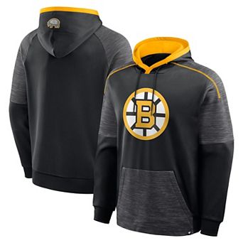 Men's Fanatics Black Boston Bruins Goaltender Defender Pullover Hoodie