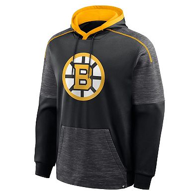Men's Fanatics Black Boston Bruins Goaltender Defender Pullover Hoodie
