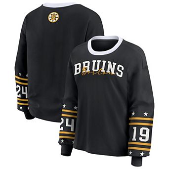 Women's WEAR by Erin Andrews Black Boston Bruins Long-Sleeve Sport T-Shirt