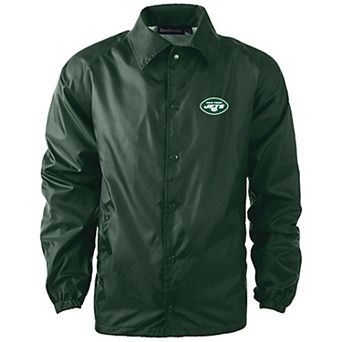Men's Dunbrooke Green New York Jets Coaches Classic Raglan Full-Snap Windbreaker Jacket
