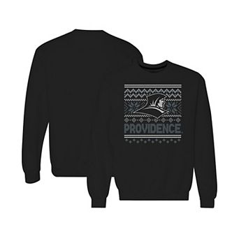 Men's Black Providence Friars Holiday Fleece Crewneck Sweatshirt