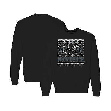 Men's Black Providence Friars Holiday Fleece Crewneck Sweatshirt