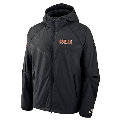 Men's Nike Black San Francisco 49ers 2025 Rivalries Collection Tech Raglan Full-Zip Jacket