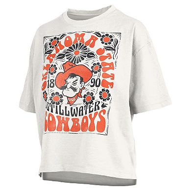Women's Pressbox White Oklahoma State Cowboys Harmony Oversized Slub T-Shirt