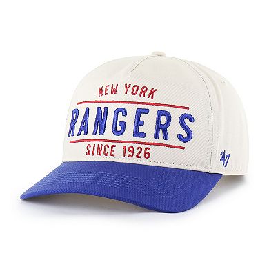 Men's '47 Cream/Blue New York Rangers Expansion Debut Two-Tone Hitch Adjustable Hat