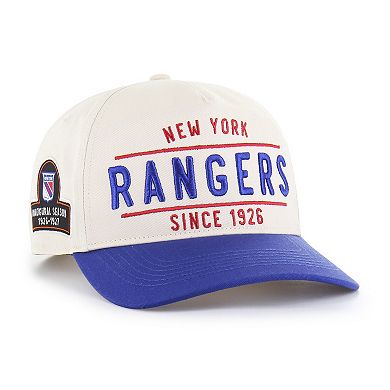 Men's '47 Cream/Blue New York Rangers Expansion Debut Two-Tone Hitch Adjustable Hat