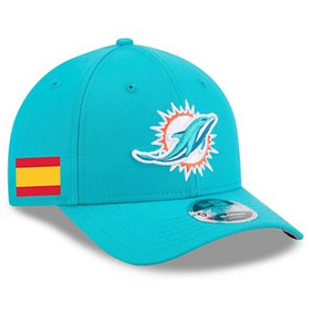 Men's New Era Aqua Miami Dolphins Spain Side Patch 9FORTY M-Crown Adjustable Hat