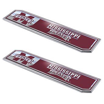 Logo Brands Mississippi State Bulldogs 2-Pack Embossed Truck Emblem Set