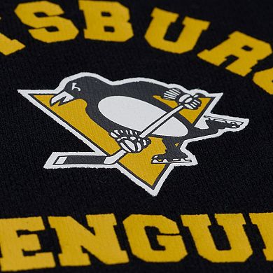 Women's Mitchell & Ness Black Pittsburgh Penguins Crewneck Sweatshirt