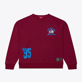 Women's Mitchell & Ness Maroon Colorado Avalanche Crewneck Sweatshirt