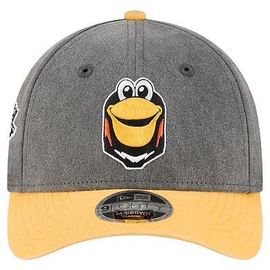 Men's New Era Black/Gold Pittsburgh Penguins Mascot 2-Tone 9FORTY Adjustable Hat