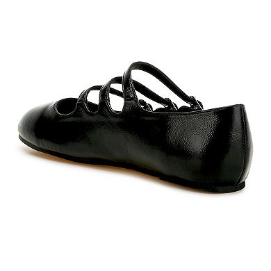 Rag & Co Macarina Women's Triple Strap Mary Jane Flats