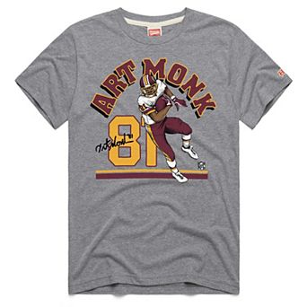 Unisex Homage Art Monk Gray Washington Commanders Retired Player Classic Illustration Tri-Blend T-Shirt