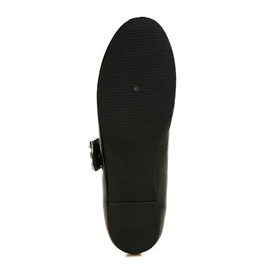 Rag & Co Women's Upstage Mary Jane Ballerinas With Brooch Accent Flats