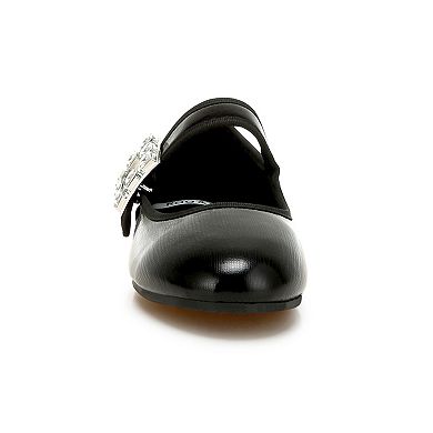 Rag & Co Women's Upstage Mary Jane Ballerinas With Brooch Accent Flats
