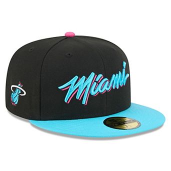 Men's New Era Black/Turquoise Miami Heat 2025/26 City Edition 59FIFTY Fitted Hat