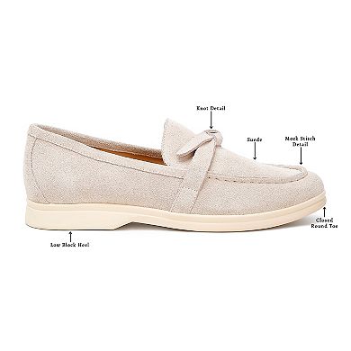Rag & Co Suede Women's Knot Loafers
