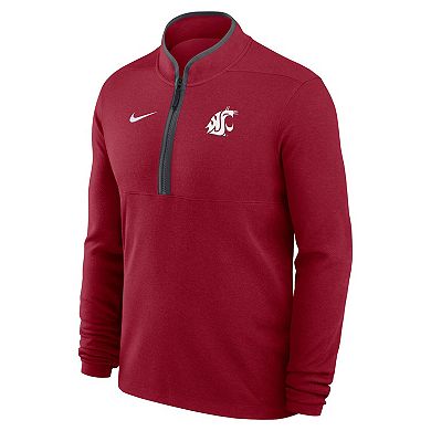 Men's Nike Crimson Washington State Cougars Basketball Victory Dri-FIT Half-Zip Pullover