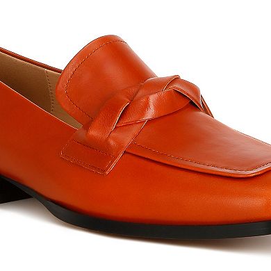 Rag & Co Hostess Women's Genuine Leather Braided Loafers