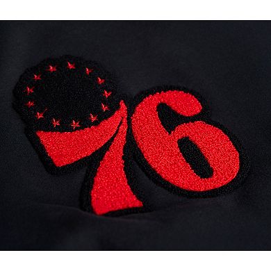 Unisex Stadium Essentials Black Philadelphia 76ers Club Level Chenille Sweatshirt