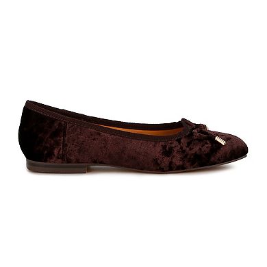Rag & Co Buckrose Ballerinas Women's Velvet Bow Flats