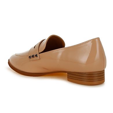 Rag & Co Noshiya Women's Patent Pleather Penny Loafers