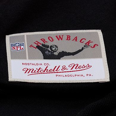 Women's Mitchell & Ness Black Pittsburgh Steelers Cropped Long Sleeve Rugby Polo