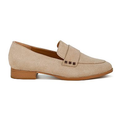 Rag & Co Durance Women's Studded Genuine Suede Loafers