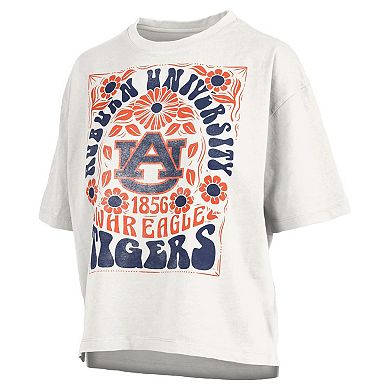 Women's Pressbox White Auburn Tigers Harmony Oversized Slub T-Shirt