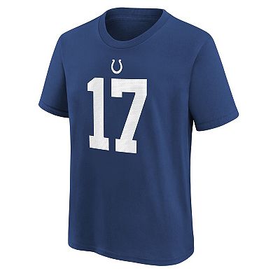 Youth Nike Daniel Jones Royal Indianapolis Colts Player Name & Number T-Shirt
