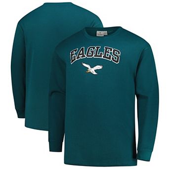 Men's Fanatics Kelly Green Philadelphia Eagles Big & Tall Throwback Thermal Long Sleeve T-Shirt