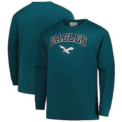 Men's Fanatics Kelly Green Philadelphia Eagles Big & Tall Throwback Thermal Long Sleeve T-Shirt
