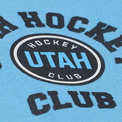 Women's Mitchell & Ness Blue Utah Mammoth Crewneck Sweatshirt