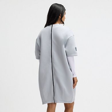 Women's Nike  Wolf Gray Seattle Seahawks 2025 Rivalries Collection Oversized Tech Fleece Dress