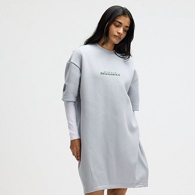 Women's Nike  Wolf Gray Seattle Seahawks 2025 Rivalries Collection Oversized Tech Fleece Dress